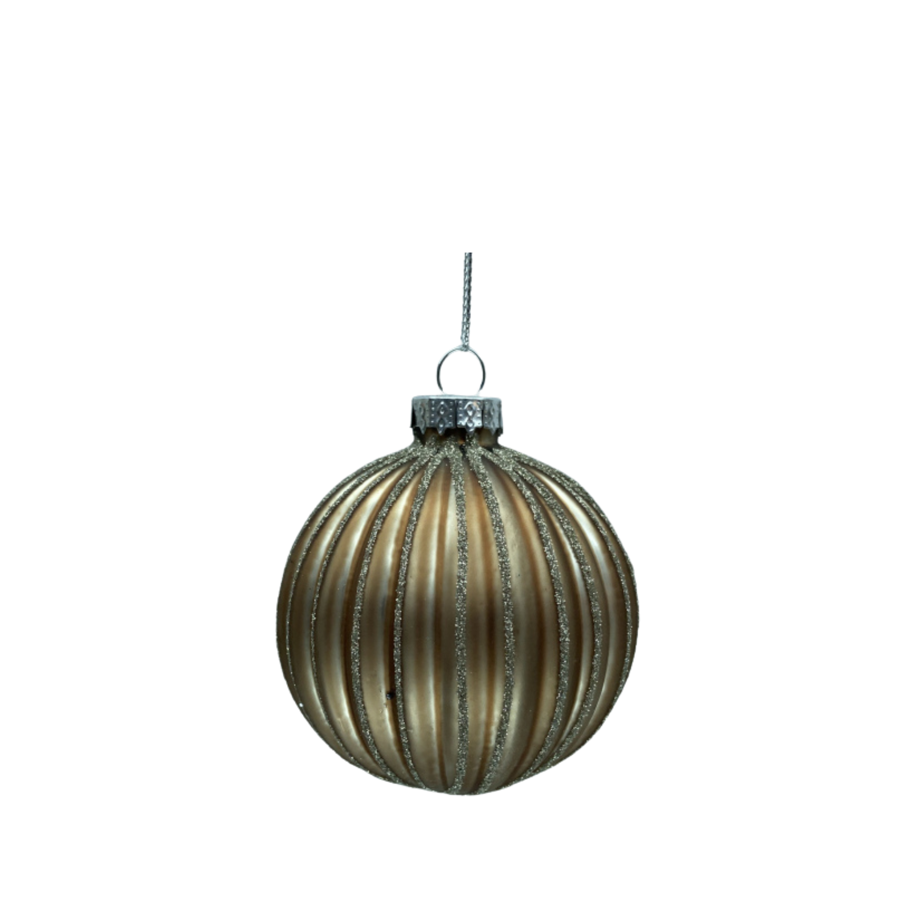 4 Stk. Glaskugeln mit Streifen